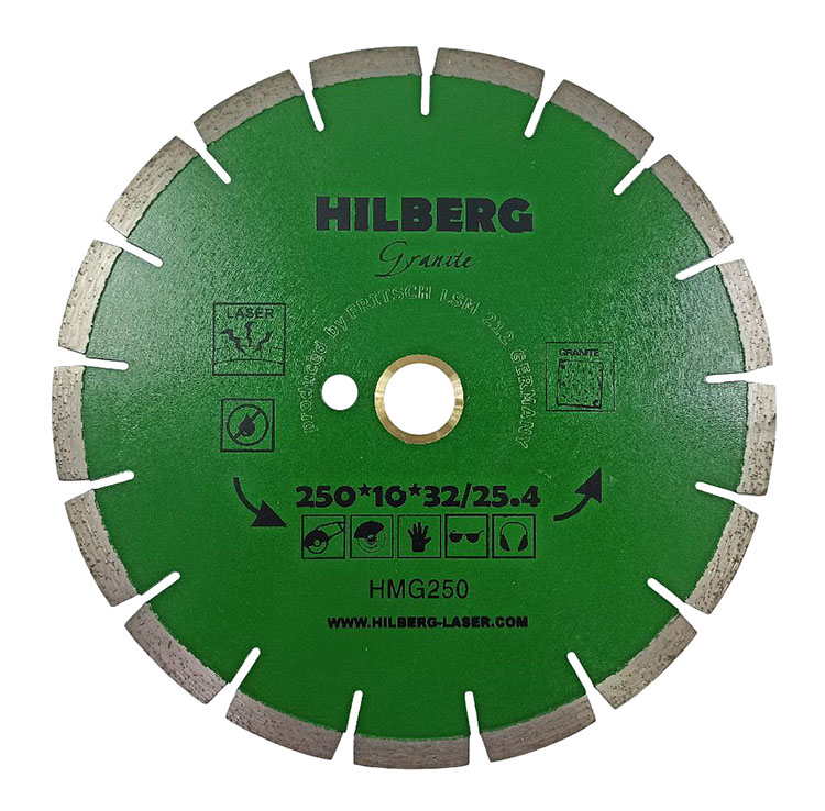 Диск алмазный отрезной Hilberg гранит d250х32/25,4мм