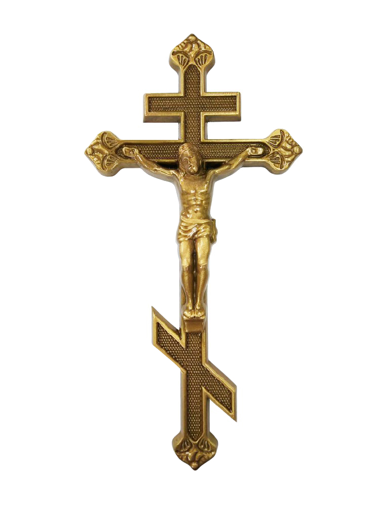 Крест с Иисусом №3 бронзовый 35см