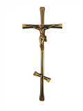 Крест с Иисусом №1 бронзовый 29см