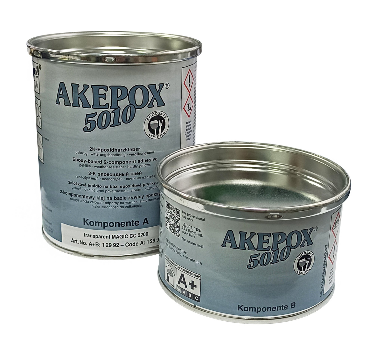 Клей эпоксидный Akepox 5010 (прозрачно-молочный) 0,67+0,33кг