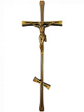 Крест с Иисусом №1 бронзовый 40см